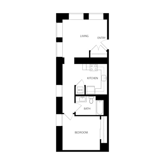 A44 Floor Plan at Residences at Delmar Divine, Missouri