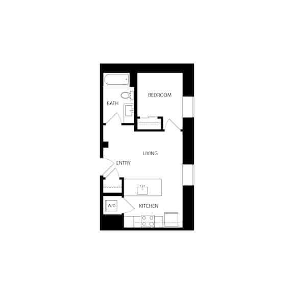 A45 Floor Plan at Residences at Delmar Divine, St. Louis