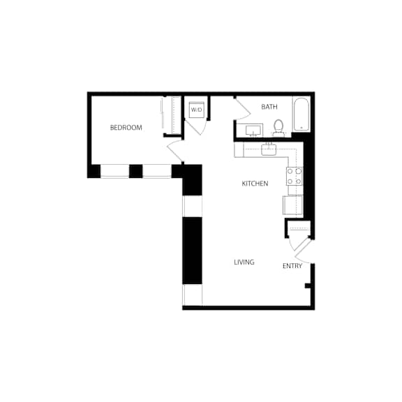 Floor Plan  A6 Floor Plan at Residences at Delmar Divine, St. Louis, MO