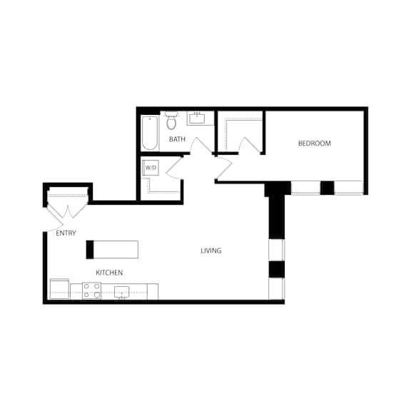 A7 Floor Plan at Residences at Delmar Divine, St. Louis, 63112
