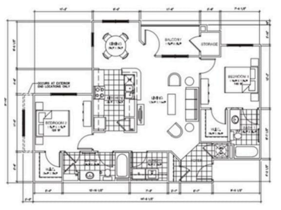 a floor plan of a house with bedrooms and a bathroom