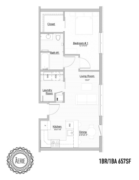 the floor plan of the apartment