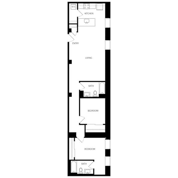 B41 Floor Plan at Residences at Delmar Divine, Missouri