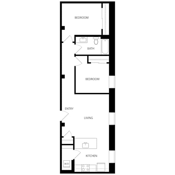 Floor Plan  B6 Floor Plan at Residences at Delmar Divine, St. Louis