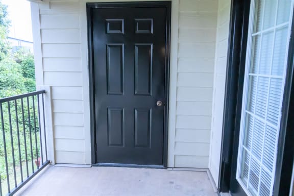 the front door is painted and ready to go