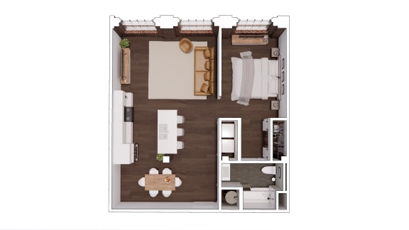 C1.2 Floor Plan at The Mill at Prattville, Prattville, Alabama