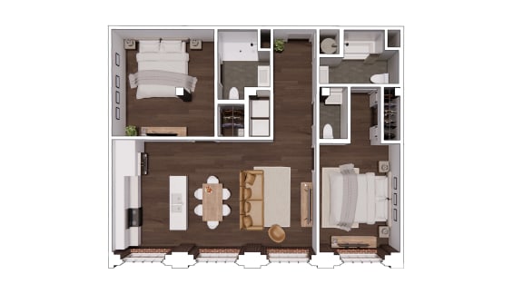 C2.1 Floor Plan at The Mill at Prattville, Alabama, 36067