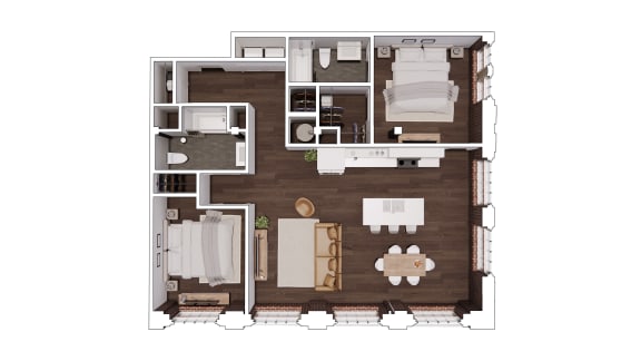 Floor Plan  C2.2 Floor Plan at The Mill at Prattville, Prattville, AL, 36067