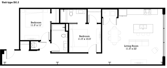 D2.2 Floor Plan at The Mill at Prattville, Prattville