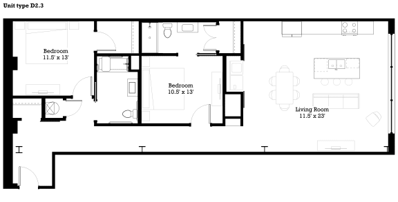 D2.3 Floor Plan at The Mill at Prattville, Alabama