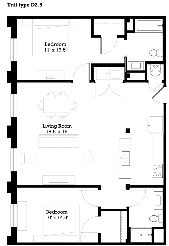 D2.5 Floor Plan at The Mill at Prattville, Prattville, 36067