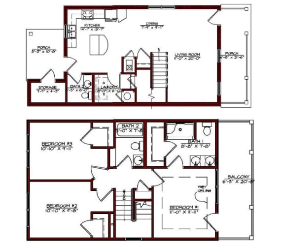 Floor Plans of Waterford Estates in Dublin, GA