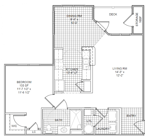 the floor plan of the second floor of a 2 bedroom apartment with a partial view