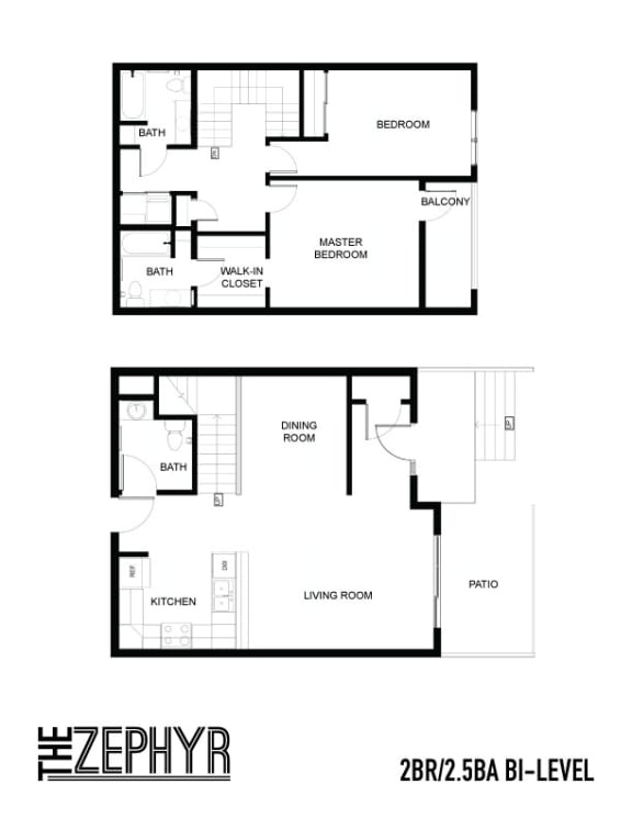 a floor plan of two different layouts of a house