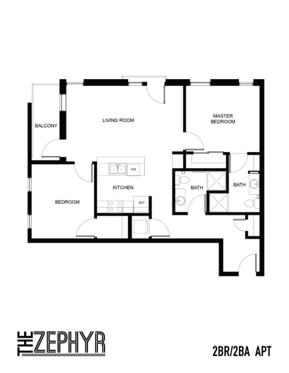 a floor plan of a residence with an open floor plan