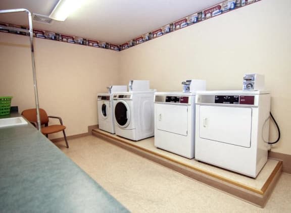 Convenient laundry facilities inside of the building