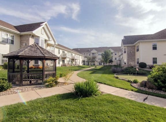 Walking trails and gazebo