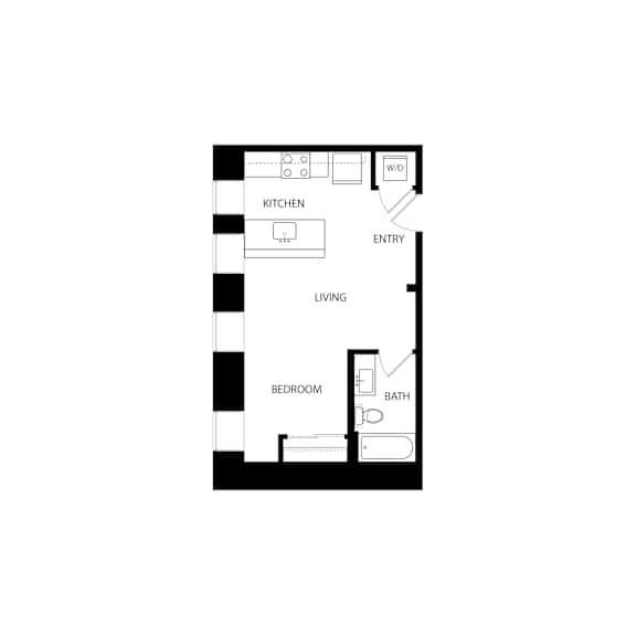 S1 Floor Plan at Residences at Delmar Divine, St. Louis, MO, 63112