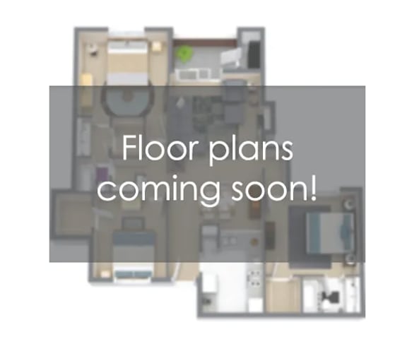 A sign that says "Floor plans coming soon!" is overlaid on a blurry image of a floor plan.