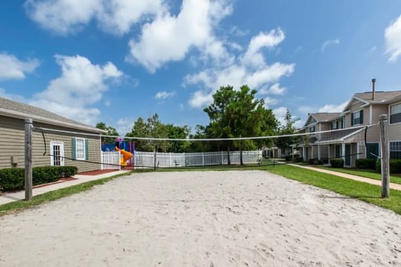 a volleyball court at the paddock club murfreesboro luxury apartment homes in nash