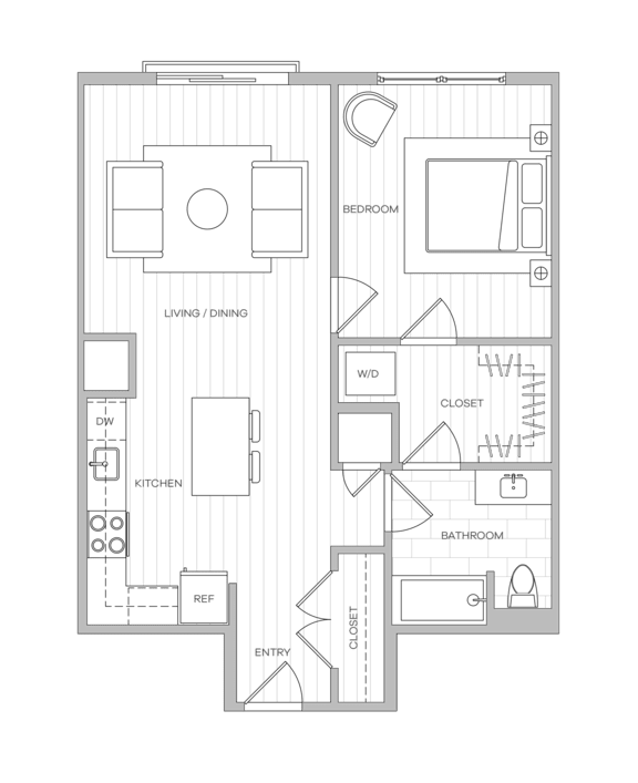 A floor plan of a house with rooms labeled.