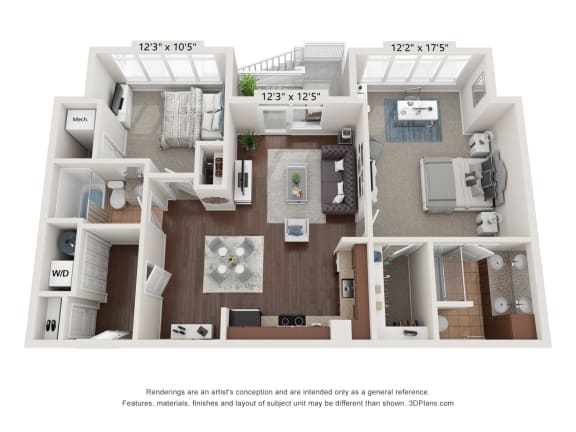 a floor plan of the villas at houston levee west apartments in cordova,