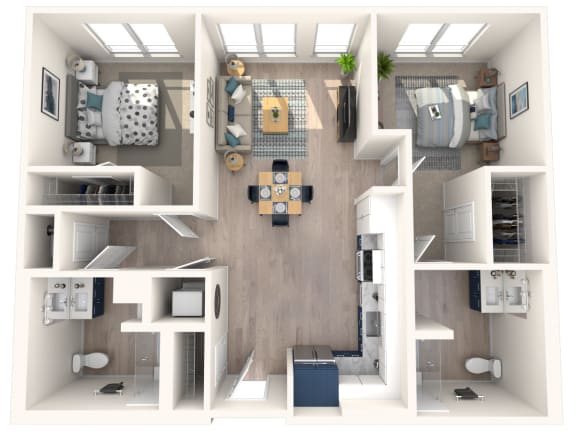 a  2 bedroom floor plan