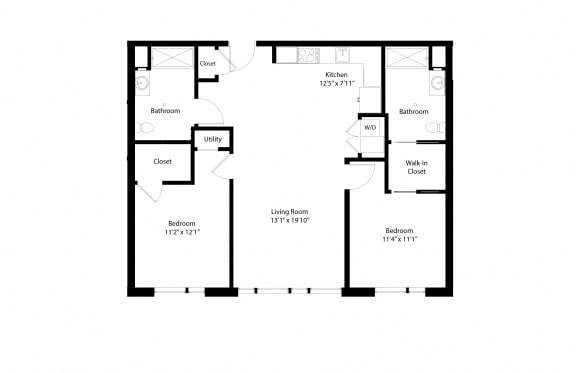 two bedroom floor plan