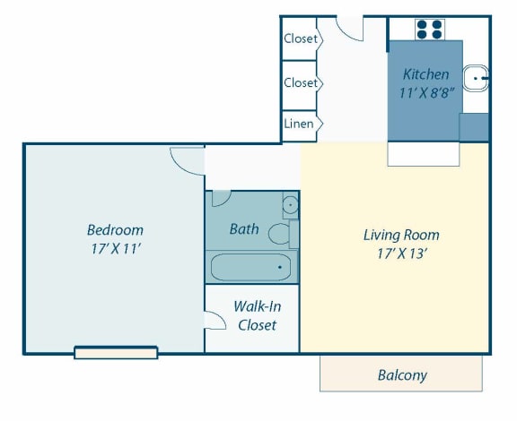 a floor plan of a house with a bedroom and a living room