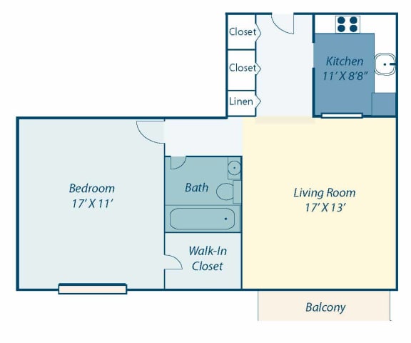 a floor plan of a house with a bedroom and a living room