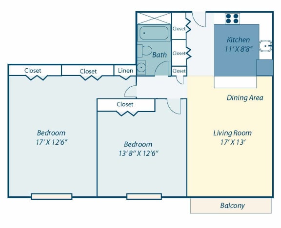 a floor plan of a house with a bedroom and a living room