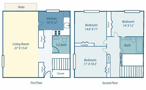 a floor plan of a house with a bedroom and a living room