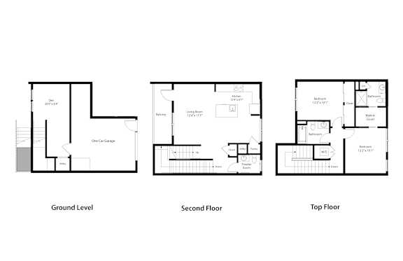 3 Bedroom Townhouse floor plan
