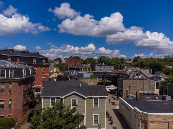 a view of a city from the roof of a building at Union 346, Massachusetts