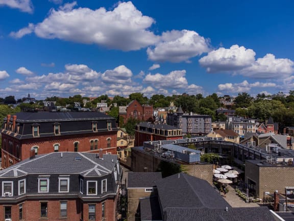 a view of a city from the roof of a building at Union 346, Somerville, MA