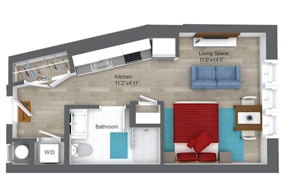 Floor Plan 23 at Union 346, Somerville, MA