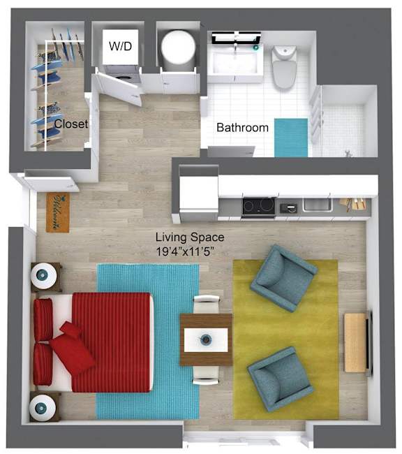 Floor Plan at Union 346, Somerville, MA