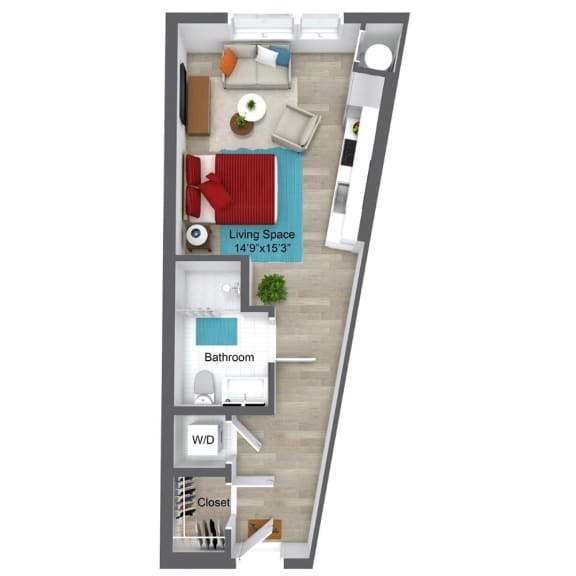 Floor Plan 115 at Union 346, MA, 02143