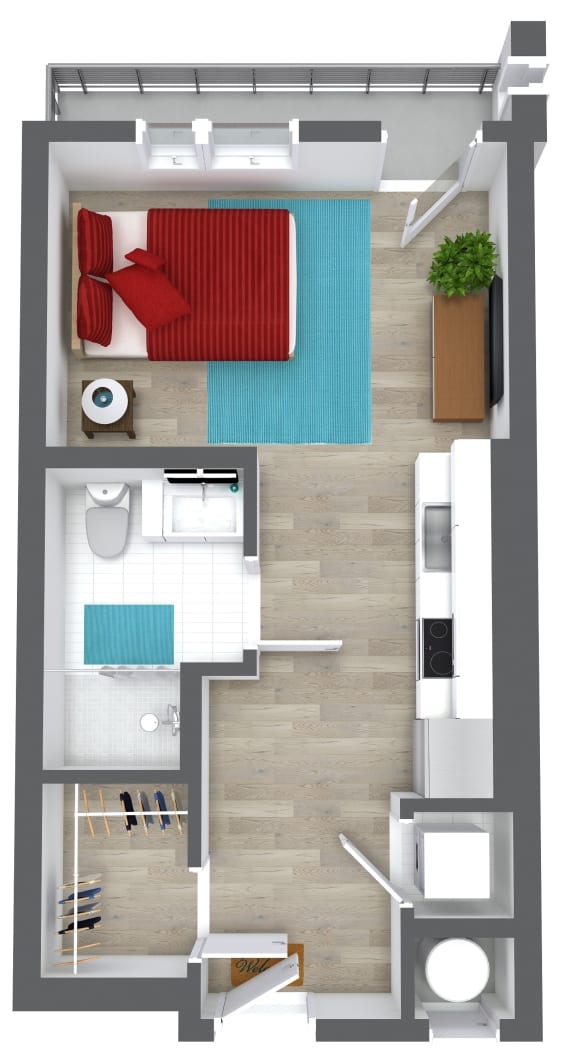 Floor Plan  Studio apartment floor plan image