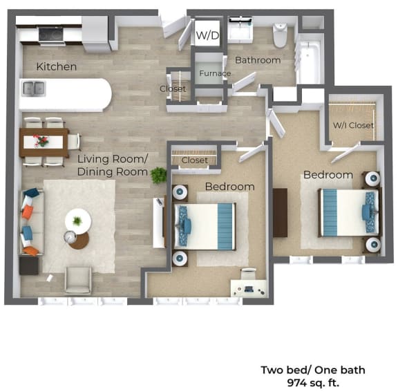 Station Square Mansfield Two Bedroom One Bathroom