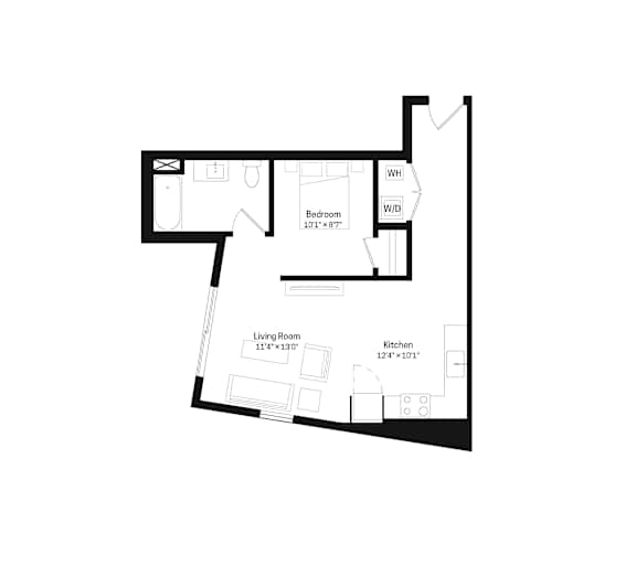 A black and white image of a house floor plan.