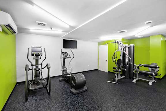 Fitness Center at North Stoughton Village Apartments in Stoughton, MA.