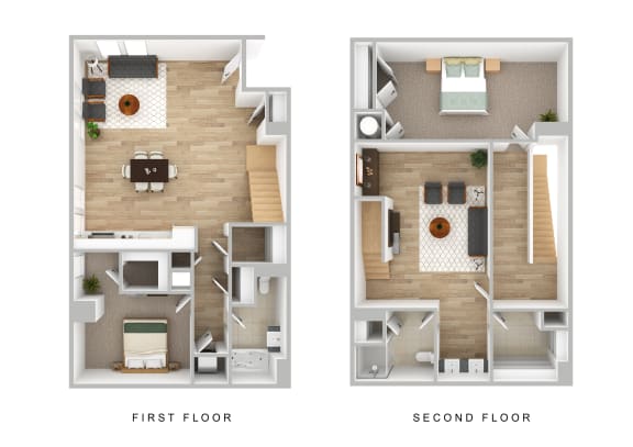 2 Bed 2 Bath Townhome w/ Den at Ames Shovel Works Apartments, North Easton, MA, Massachusetts