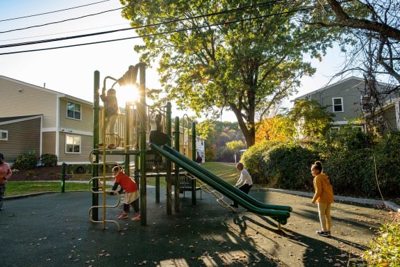 Street view at Georgetowne Homes, Massachusetts, 02136