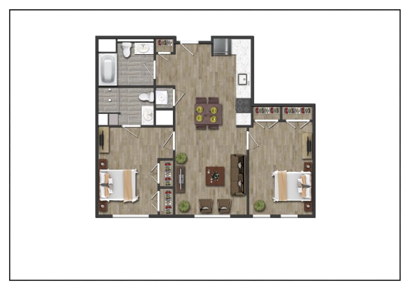 a floor plan of a home with a bedroom and a living room at North Square Apartments at The Mill District, Amherst, MA