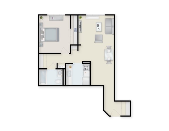 Second Floor One Bedroom  at Bridgeville Towers, Bridgeville