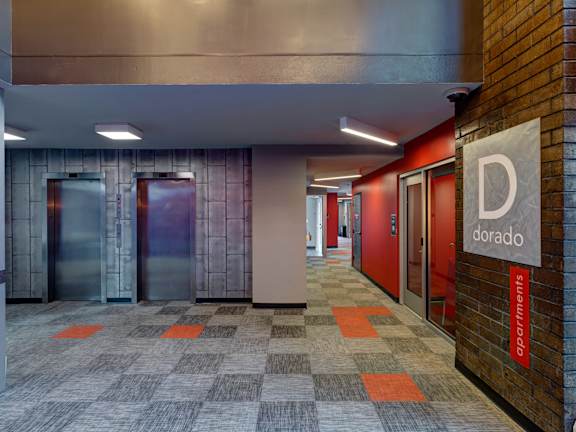 elevator landing at Dorado Apartments, New York, 10701