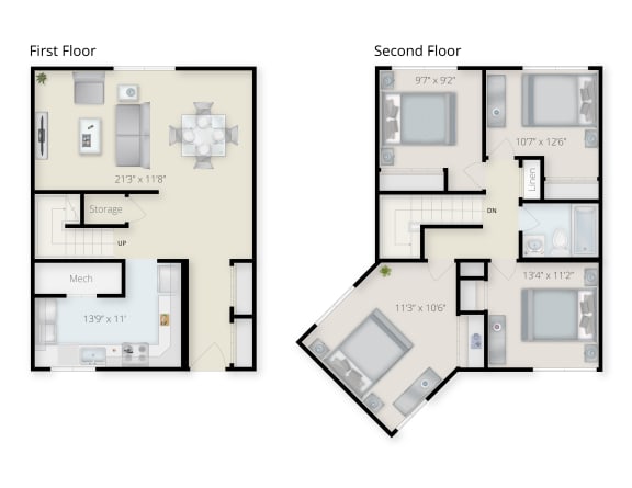 4 Bedroom Townhome at Franklin Manor in Columbus, OH