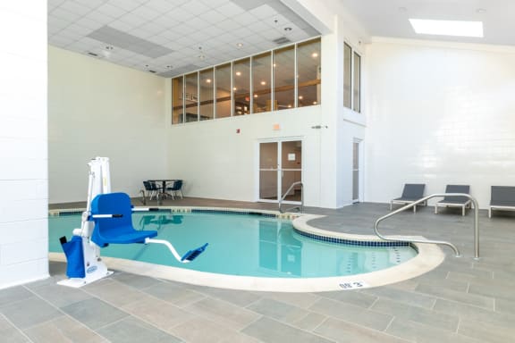 Indoor Heated Saltwater Pool at Ship's Watch Apartments, Fall River, MA, 02720
