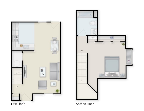 One Bedroom One Bathroom Townhome Floorplan  at Lititz Manor, Lititz, PA